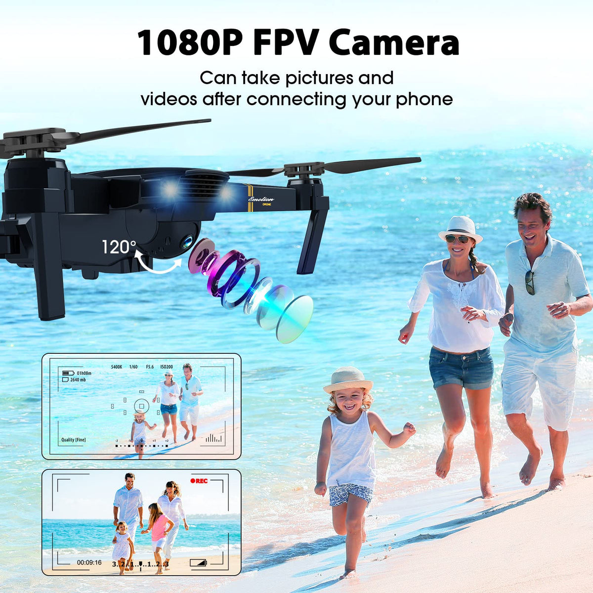 Foldable RC Quadcopter Drone with 1080P Camera P618