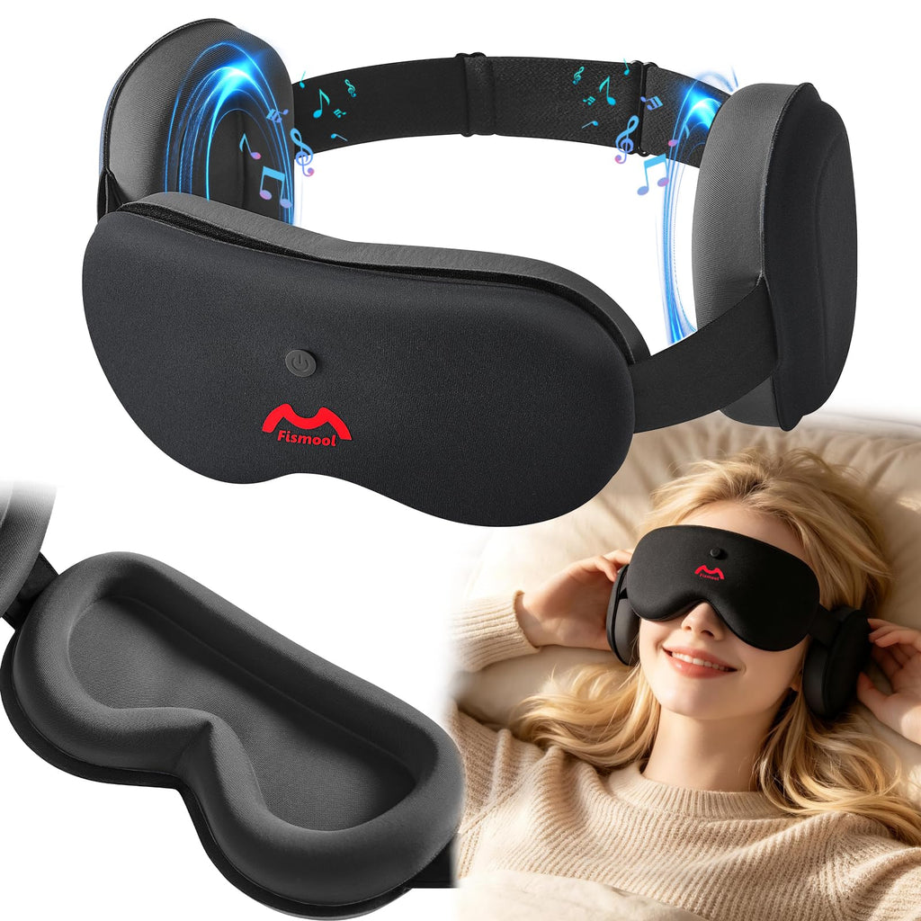 Bluetooth Sleep Mask, White Noise Headphones, 100% Blackout G702308