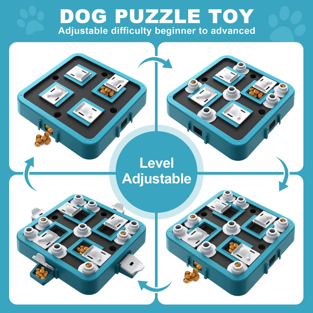 Dog Puzzle Toy Large Size Adjustable Levels Food Treat Game V418598