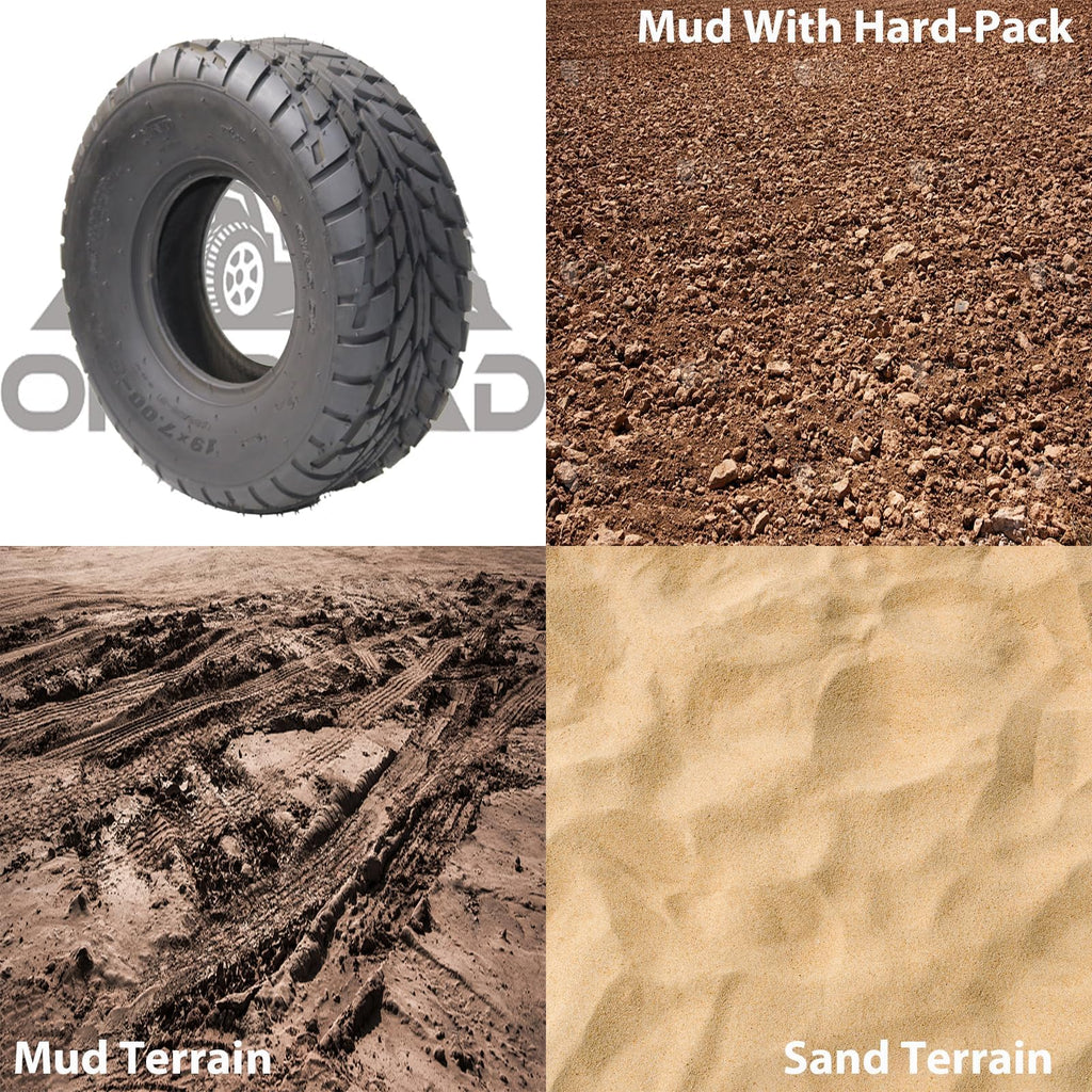 19X7-8 4-Ply All Terrain ATV UTV Tire, Pack of 2 E561736