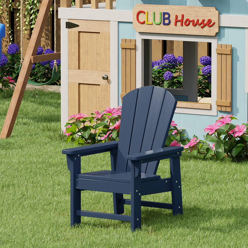 Navy Blue HDPE Adirondack Chair Z696