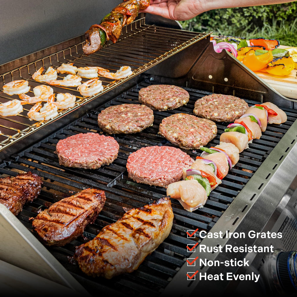 4-Burner Propane Gas Grill Stainless Steel with Side Burners K99744