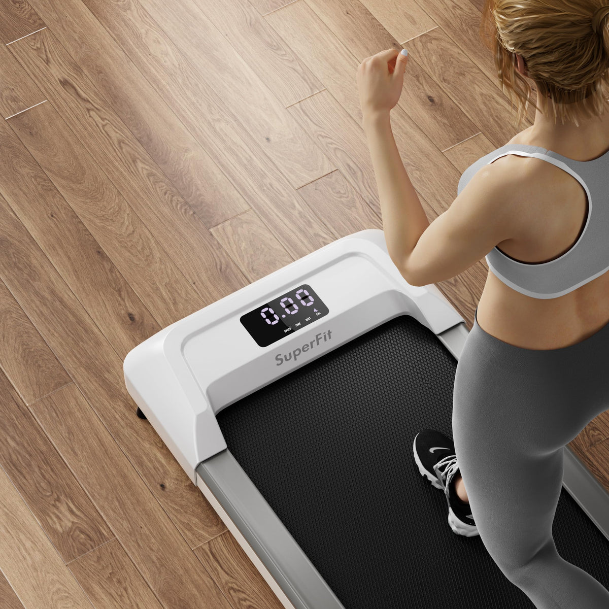 2.25HP Under Desk Treadmill with LED Display and Remote Control N40512