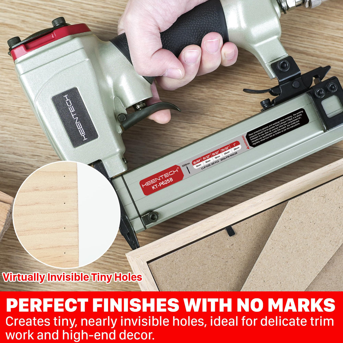 Pneumatic Pin Nailer 23 Gauge with 2160pcs Pin Nails A8176