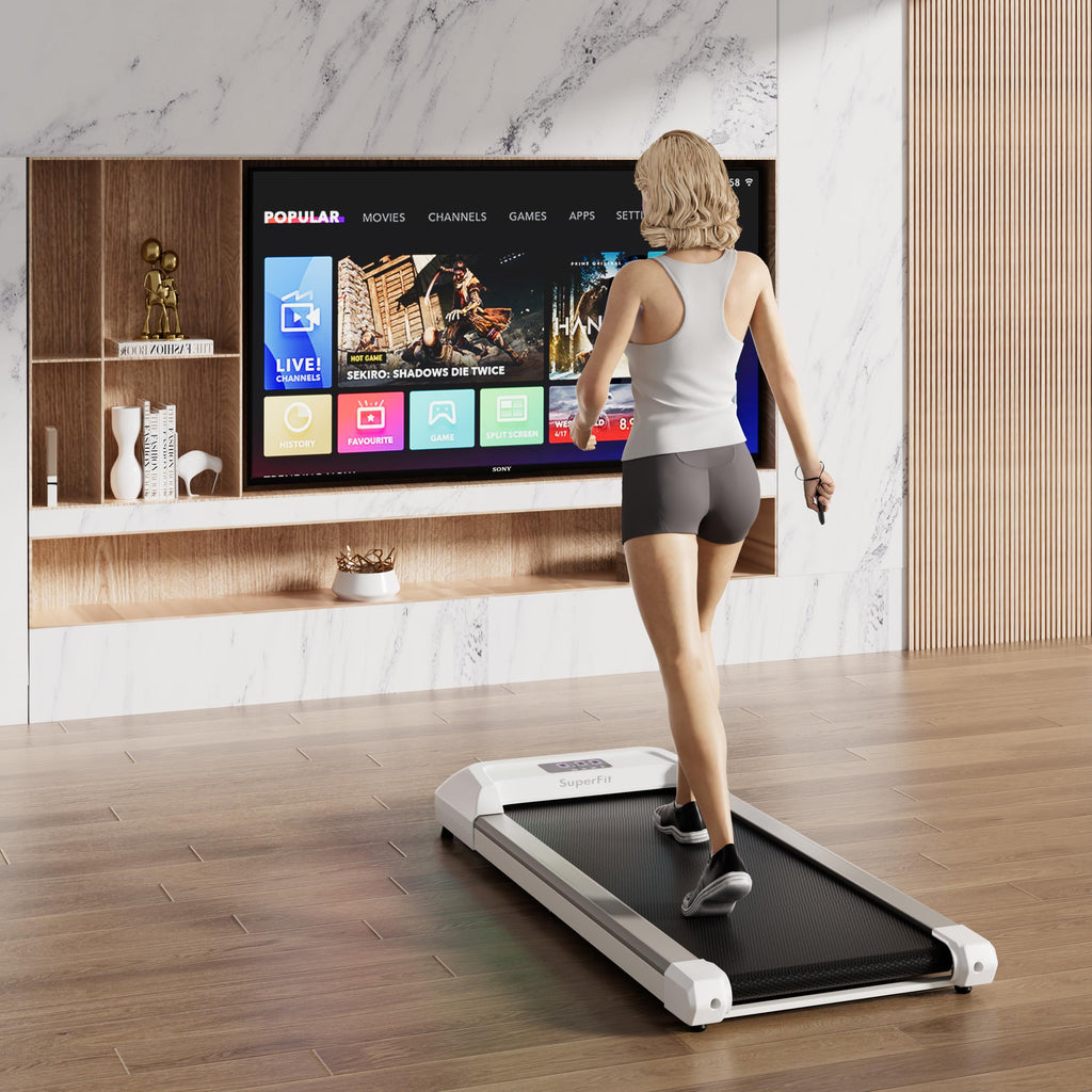 2.25HP Under Desk Treadmill with LED Display and Remote Control N40512