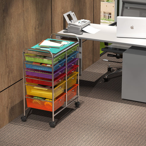 12 Drawers Rolling Utility Cart Organizer O738219